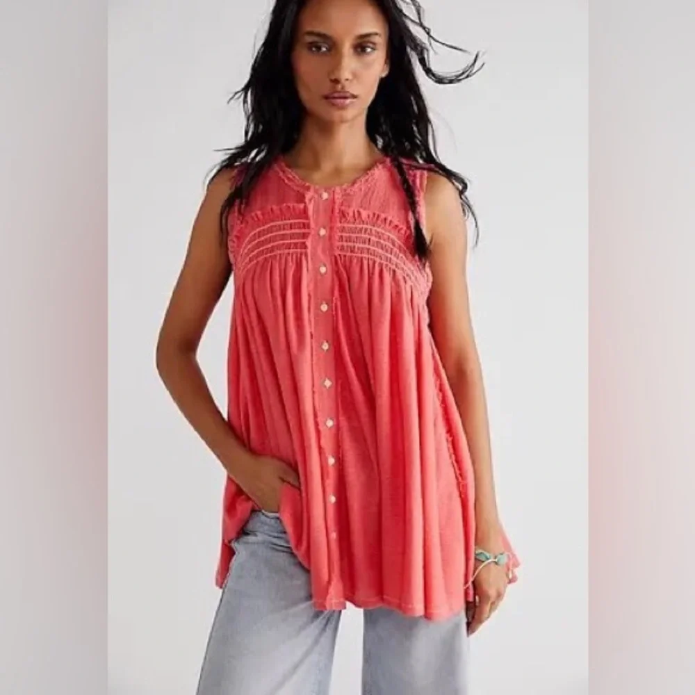 new FREE PEOPLE Sea Breeze REVERSIBLE flowy tunic 196SN 267